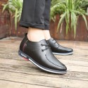 2020 spring new invisible leather shoes, four seasons new lace up casual shoes, men's fashion shoes