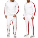 Fast selling eBay men's casual slim hip hop Euro American Hoodie solid color sweatpants suit