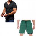 Sumitong summer t-shirt men's suit fitness running Capris