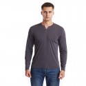 Autumn men's V-neck fitness running long sleeve t-shirt men's large autumn winter elastic men's bottom coat