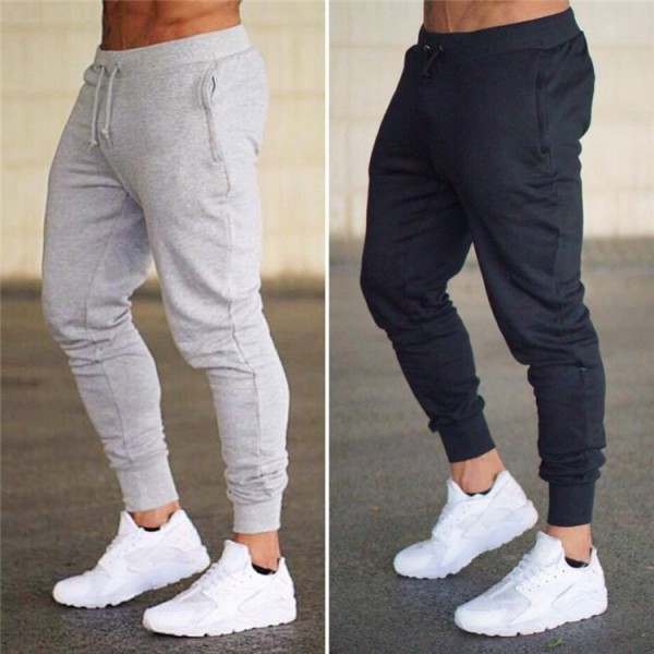 Sports pants men's running pants fitness football training pants European and American slim casual sports pants men's small leg pants