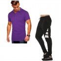 Summer new men's Short Sleeve Polo Shirt Men's wear + leisure sports pants suit