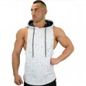 2021 new European and American cross border muscle fitness men's basketball vest running sports camouflage casual sleeveless Hoodie