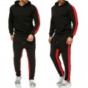Fast selling eBay men's casual slim hip hop Euro American Hoodie solid color sweatpants suit