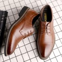 Junster 2020 classic British leather shoes formal business men's shoes men's leather shoes wedding shoes