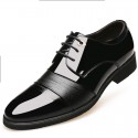 Junster 2020 wedding shoes bright leather business dress men's shoes lace up men's shoes
