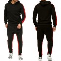 Fast selling eBay men's casual slim hip hop Euro American Hoodie solid color sweatpants suit
