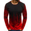 New men's short sleeve fashion sports fitness personalized printed t-shirt men's summer thin long sleeve 3D men's T-shirt