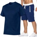 2020 new sports leisure running training shorts and European and American T-shirt sports men's summer suit