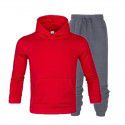 Men's suit autumn and winter new long sleeve Plush hooded foreign trade sweater plus slacks suit