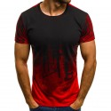 European and American men's fashion sports fitness personalized printed t-shirt men's summer thin short sleeve T-shirt