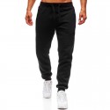 2019 new men's fitness pants men's solid large casual pants European and American sports pants