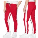 2020 Amazon wish new men's leisure sports fitness pants European and American style color matching slim legged pants