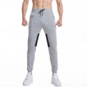 Amazon large size foreign trade men's casual pure color sports pants European and American fashion running fitness pants mobile pants