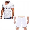 Sumitong summer t-shirt men's suit fitness running Capris