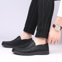 2020 new leather shoes low top comfortable dad shoes pure color versatile classic men's shoes leather support one hair