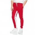 2020 Amazon wish new men's leisure sports fitness pants European and American style color matching slim legged pants