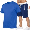 2020 new sports leisure running training shorts and European and American T-shirt sports men's summer suit