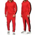 Fast selling eBay men's casual slim hip hop Euro American Hoodie solid color sweatpants suit