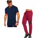 Summer new men's Short Sleeve Polo Shirt Men's wear + leisure sports pants suit