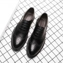 2020 spring men's shoes formal business English Brock men's shoes single shoes lace up shoes