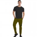 2020 summer new men's Korean casual men's T-shirt set solid round neck men's T-shirt + color matching sports pants