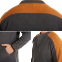 European and American large men's sweater autumn winter 2020 sport double side fleece round neck Pullover men's long sleeve sweater