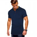 2020 summer new men's business leisure polo shirt solid short sleeve t-shirt men's advertising shirt