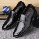 Junster four seasons classic men's business dress leather shoes single shoes fashion foot men's shoes dad shoes one hair