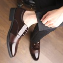 Junster 2020 wedding shoes bright leather business dress men's shoes lace up men's shoes