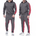 Fast selling eBay men's casual slim hip hop Euro American Hoodie solid color sweatpants suit