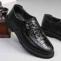 Junster men's shoes crocodile pattern men's business dress shoes casual versatile men's shoes