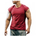2020 new fashion sleeveless T-shirt men's summer leisure sports fitness men's short sleeve base shirt