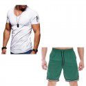 Sumitong summer t-shirt men's suit fitness running Capris