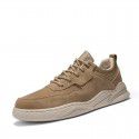 New leisure sports shoes four seasons men's shoes leather trend versatile board shoes comfortable and breathable running shoes men's shoes