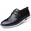 Junster spring new men's single shoes round tie men's shoes fashion casual shoes