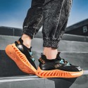 2021 spring new flying woven sports shoes foreign trade trend breathable running shoes leisure fashion men's shoes