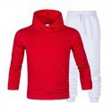Men's suit autumn and winter new long sleeve Plush hooded foreign trade sweater plus slacks suit