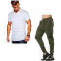 Summer new men's Short Sleeve Polo Shirt Men's wear + leisure sports pants suit