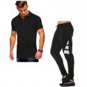 Summer new men's Short Sleeve Polo Shirt Men's wear + leisure sports pants suit