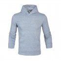 Spring and autumn men's Hooded Sweater Fleece Hoodie solid color blank sweater men's custom logo