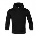 Spring and autumn men's Hooded Sweater Fleece Hoodie solid color blank sweater men's custom logo
