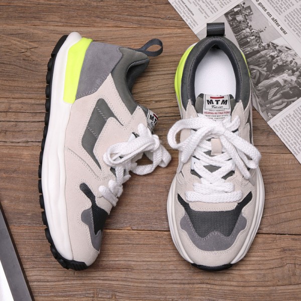 Summer ins color matching dissolving shoes men's jogging shoes with thick soles