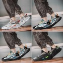 2021 four seasons new leisure sports shoes fashion color matching mesh shoes outdoor running thick soled men's shoes