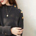 1937209-2021 autumn and winter new French retro easy to match wool rabbit hair loose casual knitting warm top