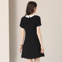 1918202-2021 summer new women's fashionable age reduction show thin doll collar middle A-line dress