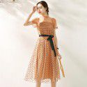 2006108 - clearance - do not return, do not change - mind not to shoot - wave point Pleated Dress