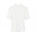 2006412-2021 spring and summer French new fashionable temperament slim knit top lazy style simple versatile