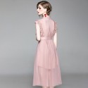 1916201-2019 summer new women's fashionable solid color shirt + two piece lace up skirt