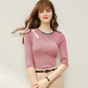 1942202-202 early spring new French chic fashion slim knit sweater bottoms